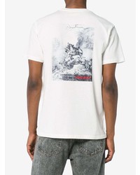 032c White Cotton T Shirt With Hunting Print