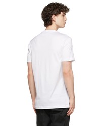 Versace White Cut Out Monogram Logo T Shirt