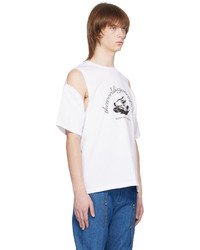 The World Is Your Oyster White Cutout T Shirt