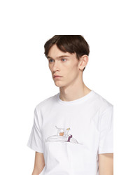 Norse Projects White Daniel Frost Edition Reading T Shirt