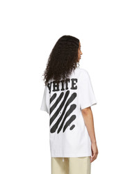 Off-White White Diag Spray Paint T Shirt