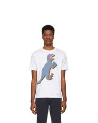 Ps By Paul Smith White Dino Regular Fit T Shirt