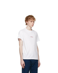 Maison Margiela White Distorted Logo T Shirt