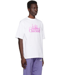 Late Checkout White Double Trouble T Shirt