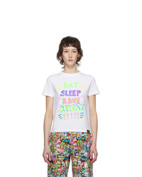 Vetements White Eat Sleep Rave Repeat T Shirt