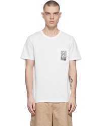 Alexander McQueen White Embroidered Pocket T Shirt