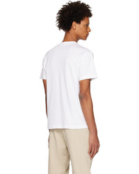 Stone Island White Embroidered T Shirt
