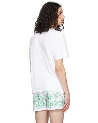 Carne Bollente White Embroidered T Shirt