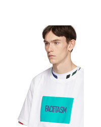 Vier White Facetasm Edition Box Logo T Shirt