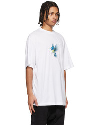 JERIH White Flying Bluebird T Shirt