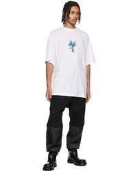 JERIH White Flying Bluebird T Shirt