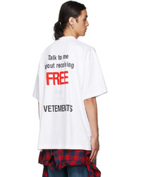 Vetements White Free Hugs T Shirt