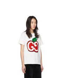Gucci White Gg Apple T Shirt