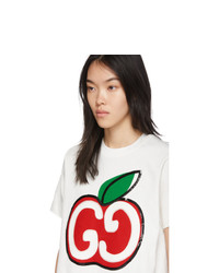 Gucci White Gg Apple T Shirt