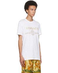 Versace White Gold Medusa Logo T Shirt