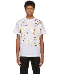 VERSACE JEANS COUTURE White Gold V Emblem T Shirt