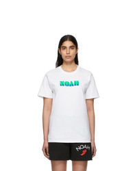 Noah NYC White Gradient Logo T Shirt