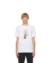 Ps By Paul Smith White Graphic Hand T Shirt