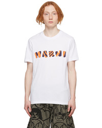 Marni White Graphic Logo T Shirt