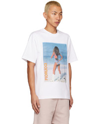 Fiorucci White Graphic Poster Girl T Shirt