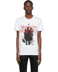 Alexander McQueen White Graphic Print T Shirt