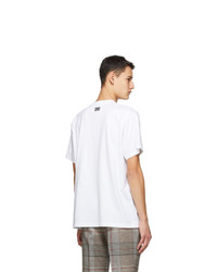 Burberry White Graphic T Shirt
