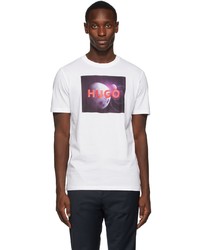 Hugo White Graphic T Shirt