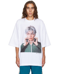 Palm Angels White Graphic T Shirt