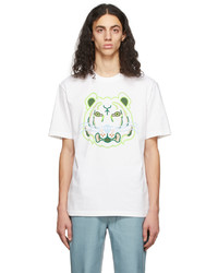 Kenzo White Green Tiger T Shirt