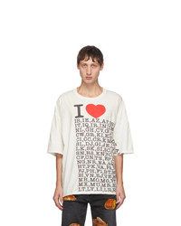 Doublet White I Love Compressed Earth T Shirt