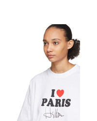 Vetements White I Love Paris T Shirt