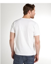 Etro White Iguana Printed Cotton Jersey Crewneck T Shirt