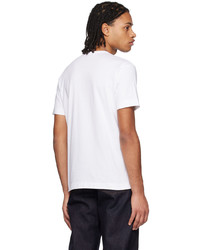 Comme Des Garcons Play White Inverted Text T Shirt