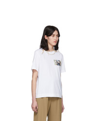 Simone Rocha White Lamb Print Pearl T Shirt