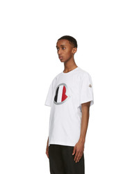 Moncler White Large Logo T Shirt