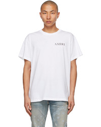 Amiri White Leaves Logo T Shirt