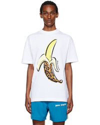 Palm Angels White Leopard Banana T Shirt