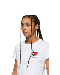 Kenzo White Limited Edition Valentines Day Lucky Tiger T Shirt