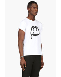 Saint Laurent White Lip Graphic T Shirt