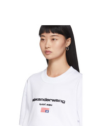 Alexander Wang White Logo Flag T Shirt