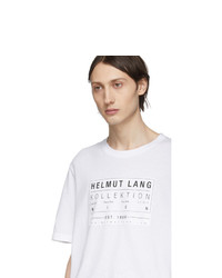 Helmut Lang White Logo Patch T Shirt
