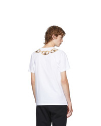 Moschino White Macro Ring T Shirt