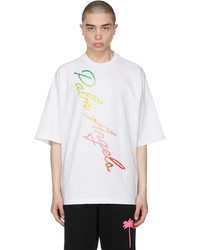 Palm Angels White Miami Logo Loose T Shirt