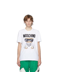 Moschino White Micro Teddy Bear T Shirt