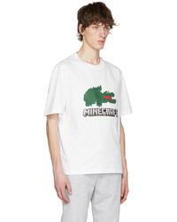 Lacoste White Minecraft Edition Cotton T Shirt