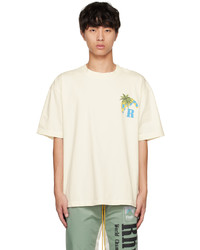 Rhude White Moonlight Tropics T Shirt