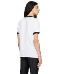 Anna Sui White Mushroom Foil T Shirt