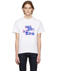 MAISON KITSUNÉ White Neon Offset Typo T Shirt