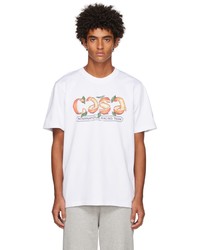 Casablanca White Orange Peel T Shirt
