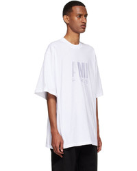 AMI Alexandre Mattiussi White Organic Cotton T Shirt